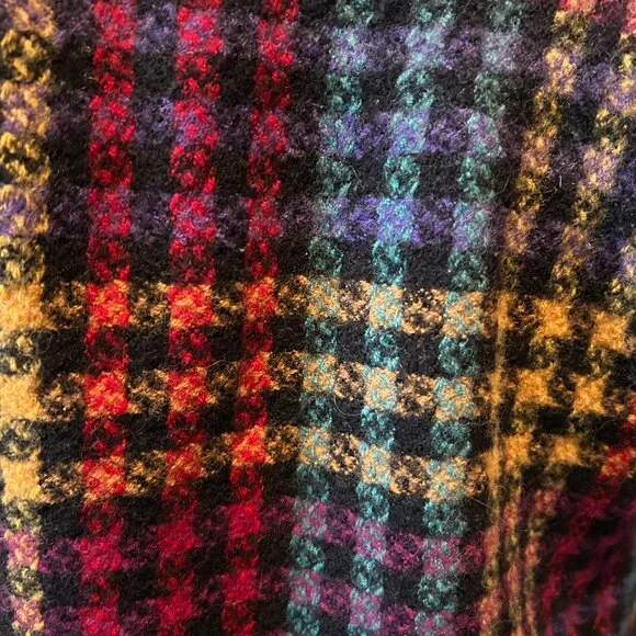 Doncaster Multicolor Plaid Cropped Jacket Blazer Wool Blend Size 4 - Picture 7 of 7